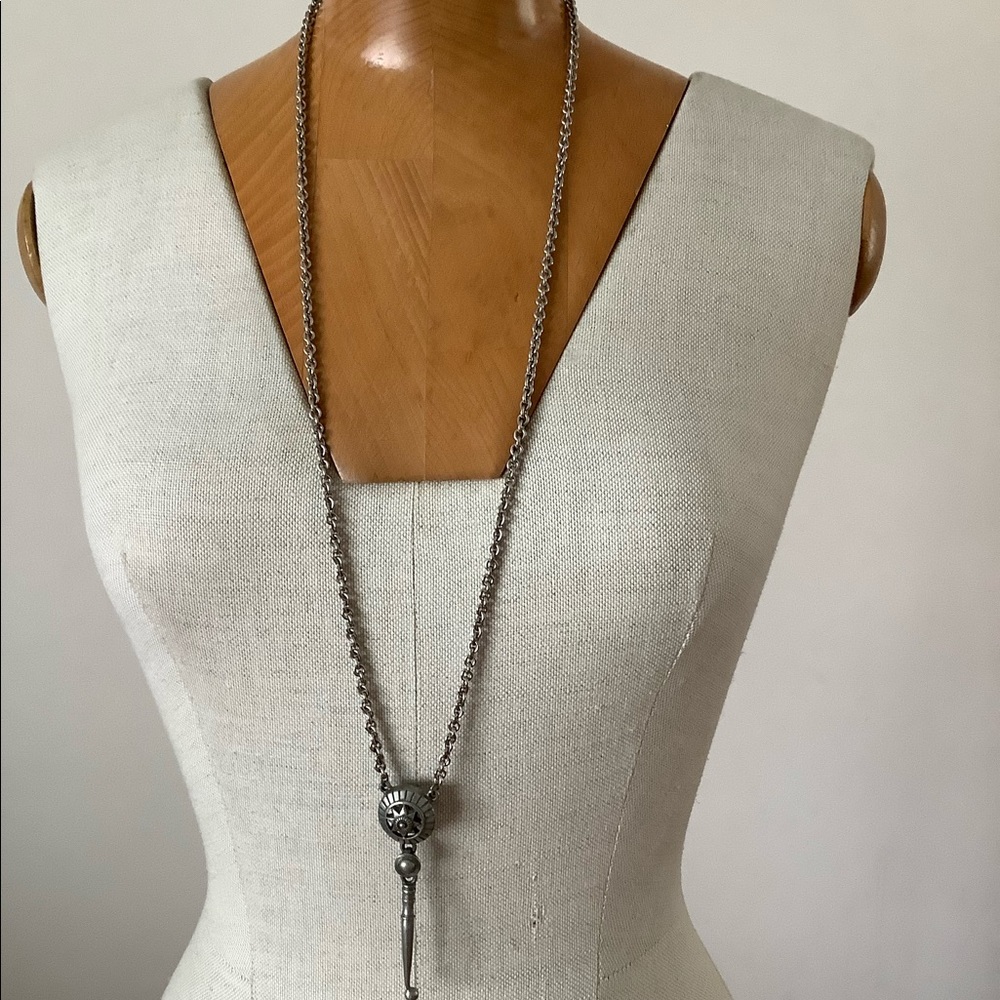 Sterling silver long southwestern necklace